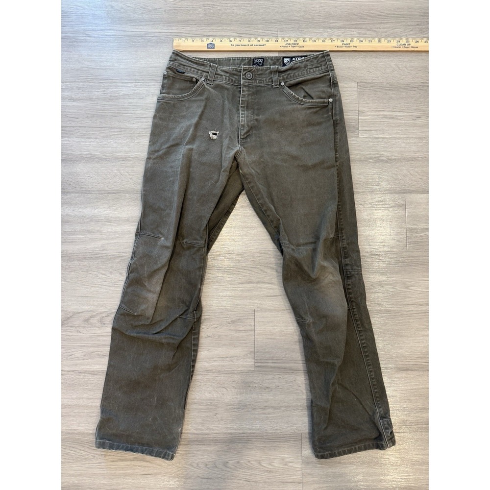 Kuhl Ryder Pants Men's 33x32 Vintage Patina Dye Grey‎ Brown Outdoor Hiking